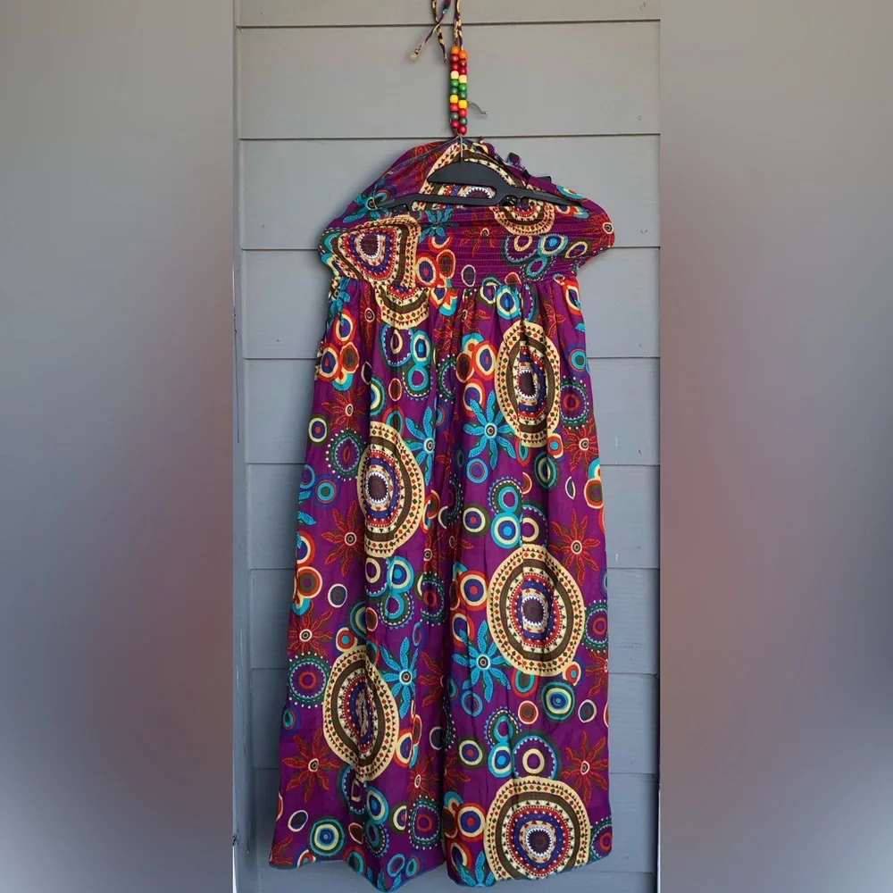 KELINFEIER N.W.T. Size Medium Multicolor Patterned‎ Dress.MIDI Stretchable Top.